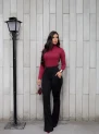 calça flare preta