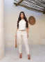 conjunto linho calça e blusa cru
