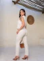 conjunto linho calça e blusa cru