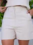 conjunto linho short e blusa cru